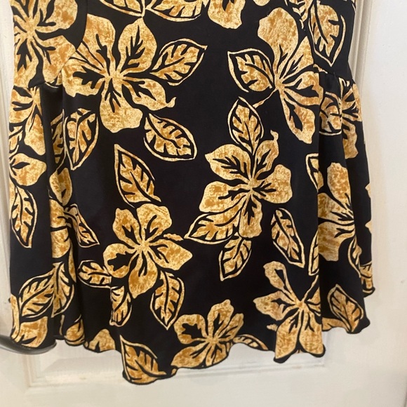 Cole Of California Vintage Hawaiian Print One Piece Swimsuit And Skirt - Picture 3 of 8